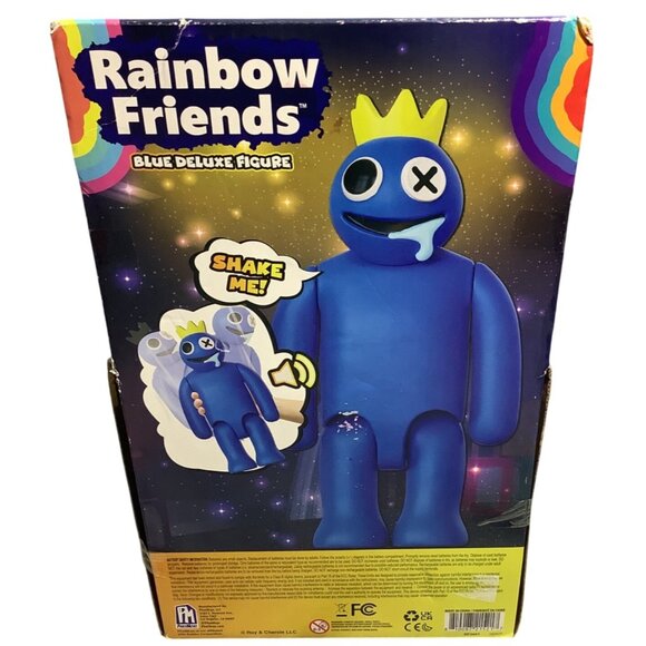 Rainbow Friends Blue Deluxe 12" Figure Toy Shake Me Feature With Crown - Picture 2 of 5